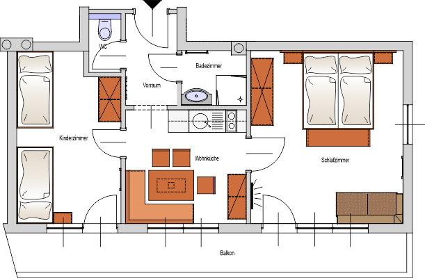 Skizze Appartement 3